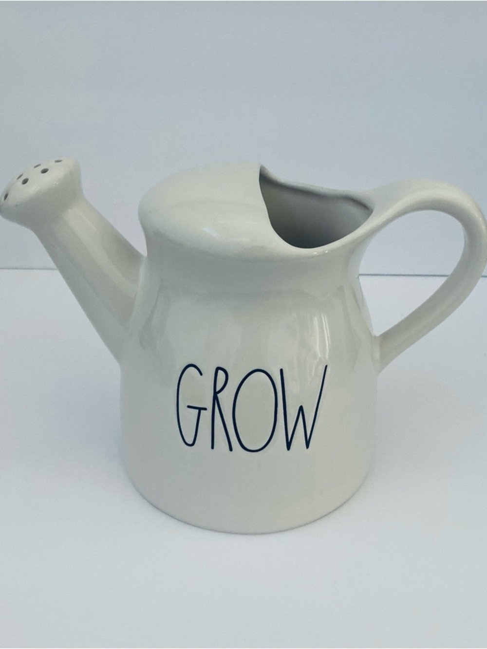 Rae Dunn Ceramic Garden Watering Can Pitcher “GROW"